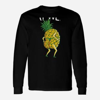 Cute Cat In A Pineapple Costume - Stay Weird Unisex Long Sleeve | Crazezy