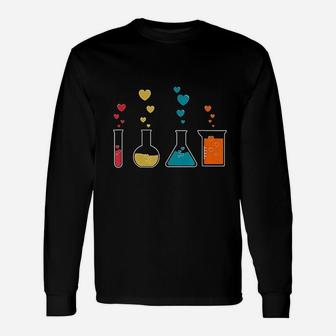 Cute Chemistry Hearts Science Valentines Gift Nerd Unisex Long Sleeve | Crazezy AU