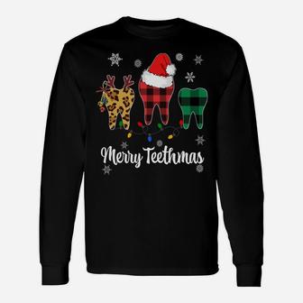 Cute Christmas Dentist Teeth Dental Hygienist Assistant Gift Sweatshirt Unisex Long Sleeve | Crazezy