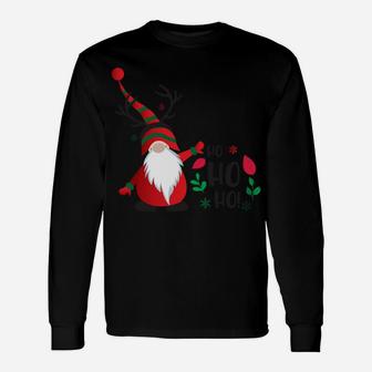 Cute Christmas Ho Ho Ho Xmas Elf With Reindeer Antlers Sweatshirt Unisex Long Sleeve | Crazezy
