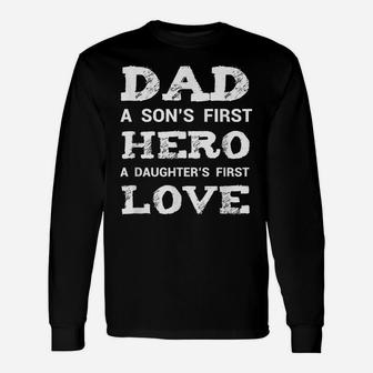 Cute Daddy Son Daughter Shirt New Dad Fathers Day Gift Unisex Long Sleeve | Crazezy UK