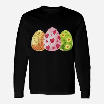 Cute Eggs Easter Day Family Matching Pajama Egg Hunting Unisex Long Sleeve | Crazezy UK