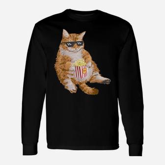 Cute Fat Cat Gifts For Kitten Lovers Art Kitty Lazy Cat Unisex Long Sleeve | Crazezy