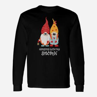 Cute Gnomes Dwarfs - Hanging With My Gnomie Unisex Long Sleeve | Crazezy
