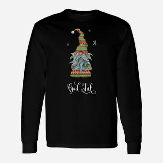 Cute Merry Christmas Swedish God Jul Tomte Gnome Unisex Long Sleeve | Crazezy UK