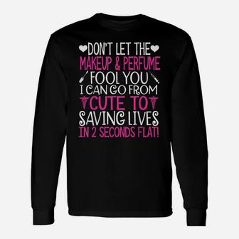 Cute Nurse Shirt Saving Lives Nurse Tshirt Unisex Long Sleeve | Crazezy DE