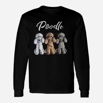 Cute Poodle Caniche Puppy Dogs Unisex Long Sleeve | Crazezy