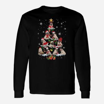 Cute Pugs Christmas Tree Funny Pug Lover Christmas Sweatshirt Unisex Long Sleeve | Crazezy