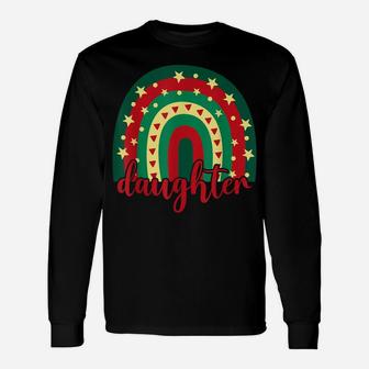 Cute Rainbow Daughter Christmas Tree Xmas Family Pajama Unisex Long Sleeve | Crazezy