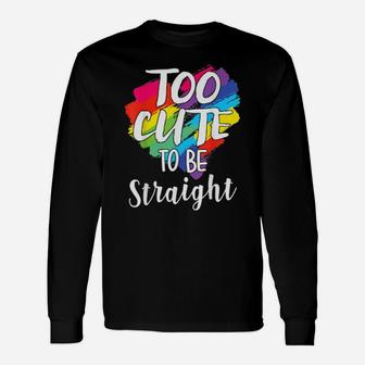 Cute Rainbow Lgbt Lesbian Gay Bi Trans Gay Pride Long Sleeve T-Shirt - Monsterry CA