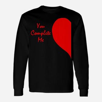 Cute Right Half Heart Valentine's Day Long Sleeve T-Shirt - Monsterry