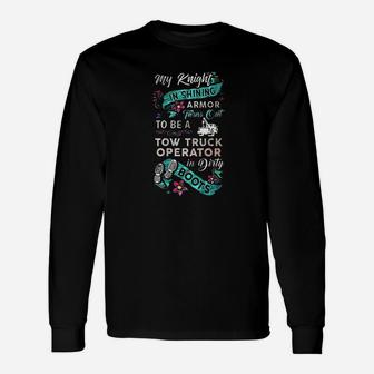 Cute Tow Truck Operator's Lady Unisex Long Sleeve | Crazezy