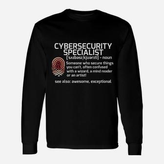 Cybersecurity Definition Unisex Long Sleeve | Crazezy