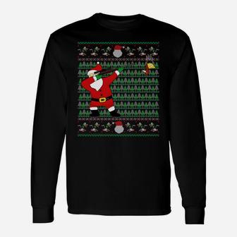 Dabbing Santa Duck Hunting Ugly Xmas Sweater Hunter Gift Sweatshirt Unisex Long Sleeve | Crazezy