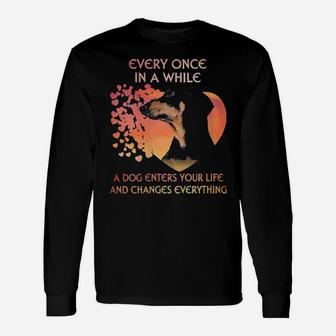 Dachshund Every Once In A While A Dog Enters Your Life And Changes Everything Long Sleeve T-Shirt - Monsterry AU