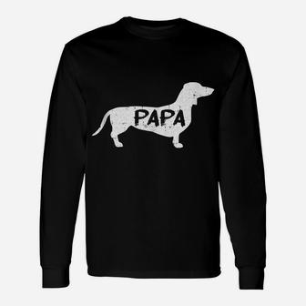 Dachshund Papa Dog Cute Puppy Doggie Animal Lover Doxie Dad Unisex Long Sleeve | Crazezy CA