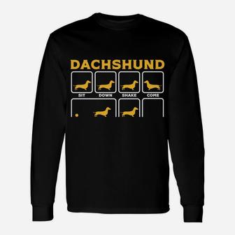 Dachshund Shirt For Women Men Funny Mom Dad Gift Dog Lover Sweatshirt Unisex Long Sleeve | Crazezy UK