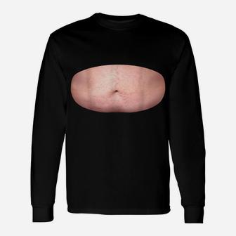 Dad Bod Fat Belly Realistic Shirt Hilarious Prank Gift Unisex Long Sleeve | Crazezy
