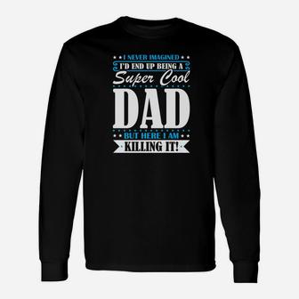 Dad Super Cool Dad Premium Long Sleeve T-Shirt - Thegiftio UK