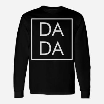 Dada Modern Boxed Square Dad, Matching Mama Family Gift Unisex Long Sleeve | Crazezy