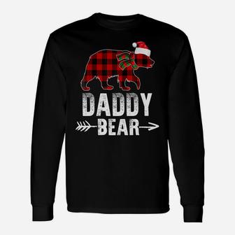 Daddy Bear Christmas Pajama Red Plaid Buffalo Family Gifts Unisex Long Sleeve | Crazezy CA