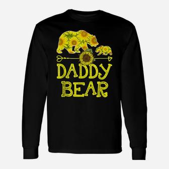 Daddy Bear Sunflower Funny Mother Father Gift T-Sh Unisex Long Sleeve | Crazezy