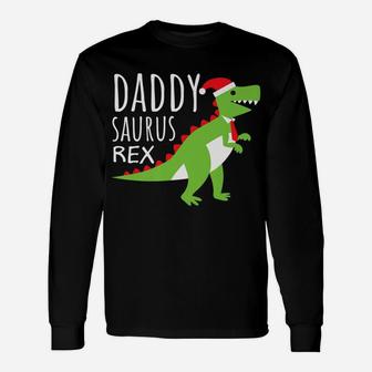 Daddy Dad Saurus Family Matching Pajama Christmas Shirt Gift Unisex Long Sleeve | Crazezy