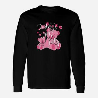 Daddy Little Fatty Cute Pink Bears Father Daughter Decor Unisex Long Sleeve | Crazezy