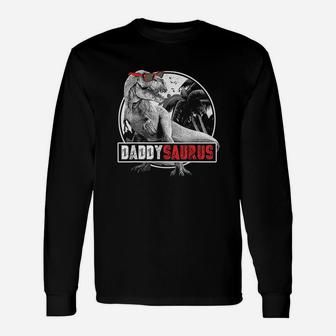 Daddysaurus Fathers Day Gift Trex Dad Dinosaur Unisex Long Sleeve | Crazezy DE