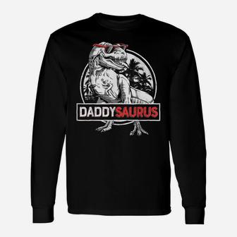 Daddysaurus T Shirt Fathers Day Gifts T Rex Daddy Saurus Men Unisex Long Sleeve | Crazezy