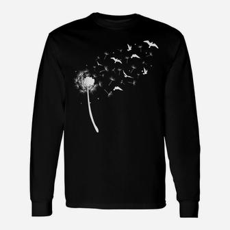 Dandelion Flower Seed Birds Unisex Long Sleeve | Crazezy
