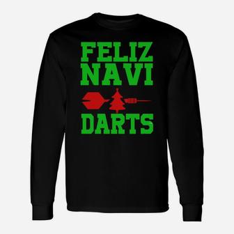 Darts-feliz Navi Darts Long Sleeve T-Shirt - Thegiftio UK
