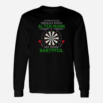 Darts Unterschätze Niemals Einen Langarmshirts - Seseable