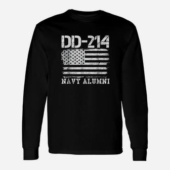 Dd214 Navy Alumni Distressed Vintage Unisex Long Sleeve | Crazezy
