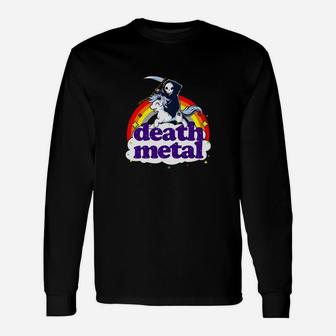 Death Metal Rocker Unicorn Deat5 Langarmshirts - Seseable
