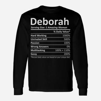 Deborah Nutrition Personalized Name Funny Christmas Gift Unisex Long Sleeve | Crazezy CA