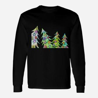 Decorated Xmas Trees Long Sleeve T-Shirt - Monsterry AU