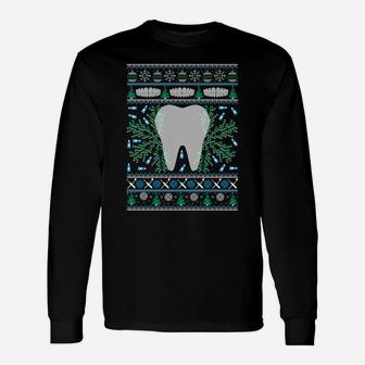 Dental Hygienist Ugly Christmas Sweatshirt Funny Holiday Unisex Long Sleeve | Crazezy UK