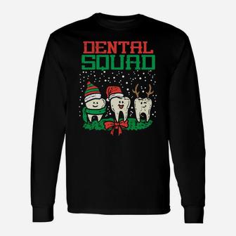Dental Squad Christmas Teeth Reindeer Santa Dentist Gift Unisex Long Sleeve | Crazezy