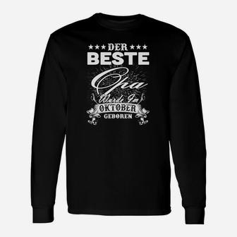 Der Beste Opa Wurde Im Oktober Geboren Langarmshirts - Seseable