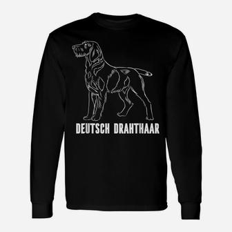 Deutsch Drahthaar Pointer Hunting Dog Longhaired Hound Unisex Long Sleeve | Crazezy AU