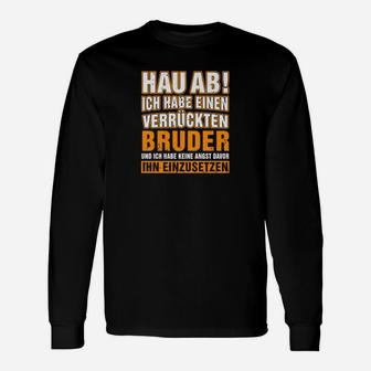 Deutsch Zurück Verrücktes Bruder Langarmshirts - Seseable