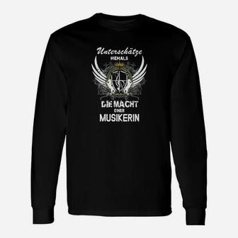 Die Macht Einer Musikerin Langarmshirts - Seseable