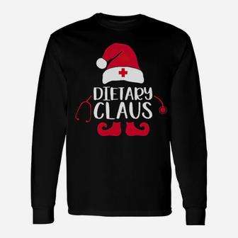 Dietary Claus Santa Hat Long Sleeve T-Shirt - Monsterry