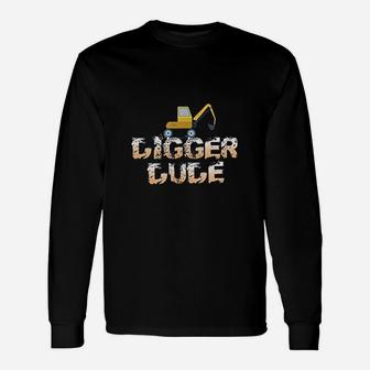Digger Dude, Construction Digger Long Sleeve T-Shirt - Thegiftio UK