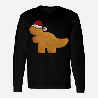 Dino T-Rex Chicken Nugget | Funny Tyrannosaurus Christmas Sweatshirt Unisex Long Sleeve | Crazezy AU