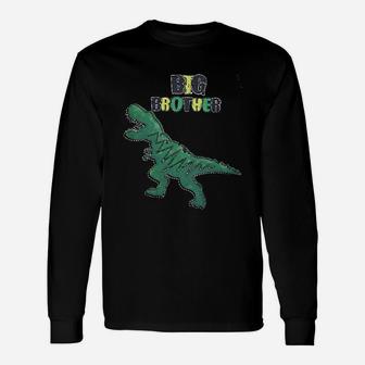 Dinosaur Big Brother Announcement Sibling Outfits Unisex Long Sleeve | Crazezy DE