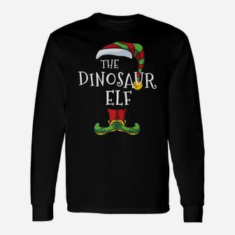 Dinosaur Elf Family Matching Christmas Group Funny Pajama Unisex Long Sleeve | Crazezy