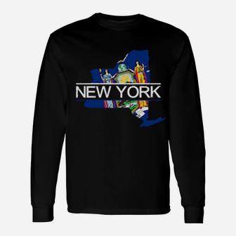 Distressed New York Long Sleeve T-Shirt - Monsterry UK