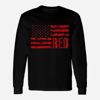 Distressed Red Friday Remember Everyone Deployed Unisex Long Sleeve | Crazezy